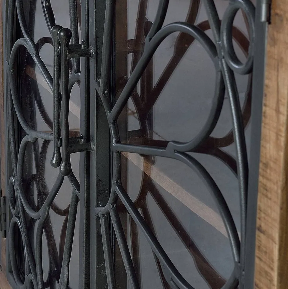 Design Sideboard mit vier Glas Metalltüren - Everton