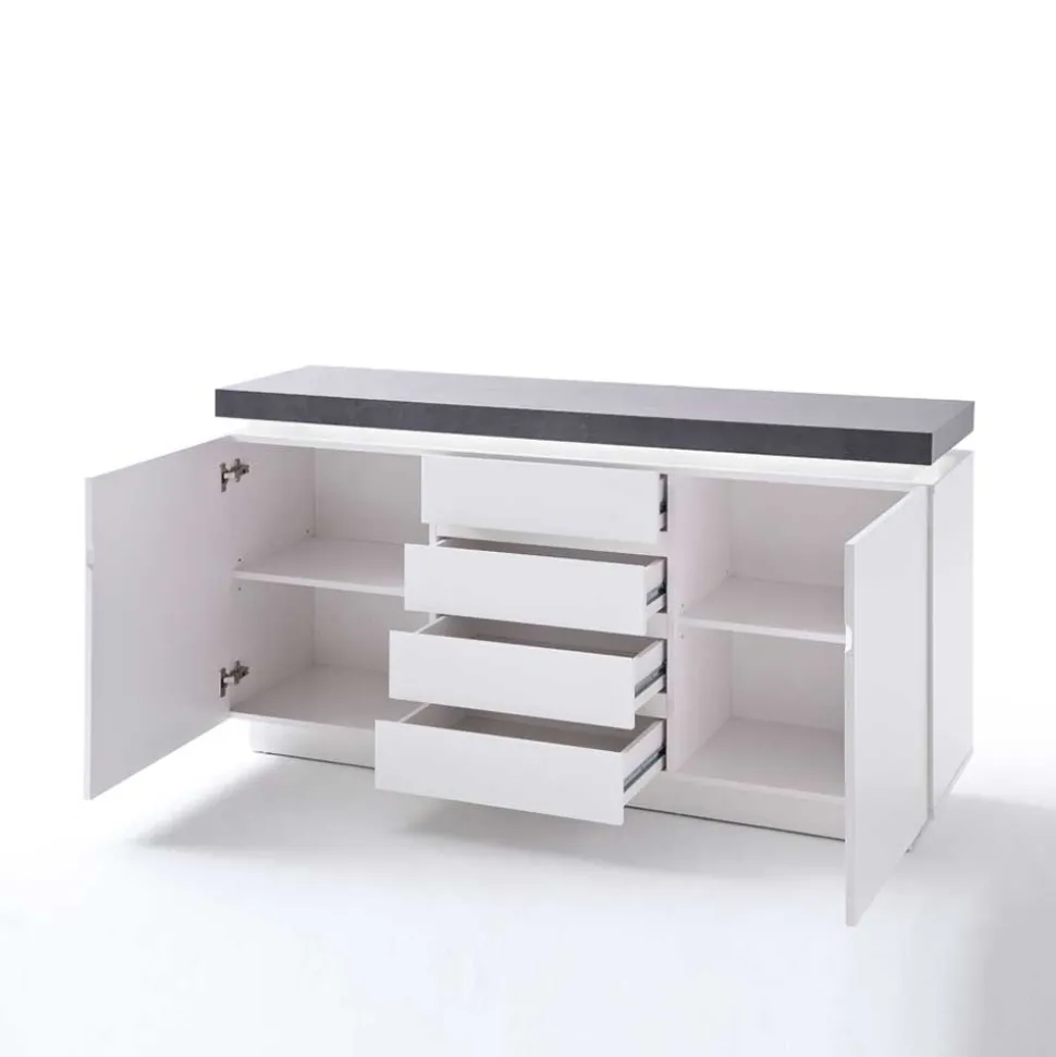 Design Sideboard Rebelvo mit dimmbarer LED Beleuchtung