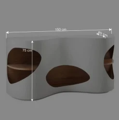 Design Sideboard Regal in Weiß Hochglanz - Scarula