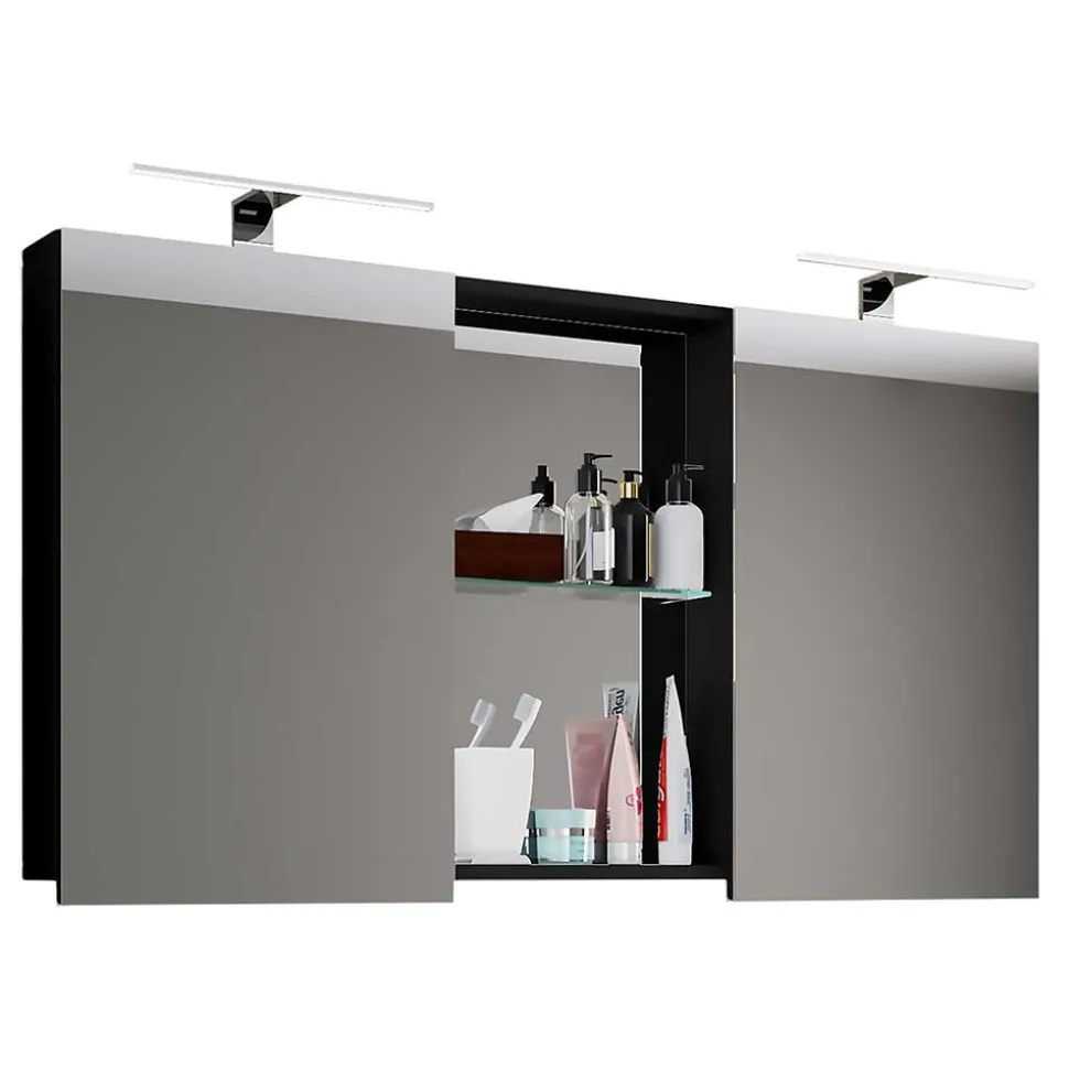 Design Spiegelschrank mit 112cm Breite - Dorcano