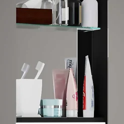 Design Spiegelschrank mit 112cm Breite - Dorcano