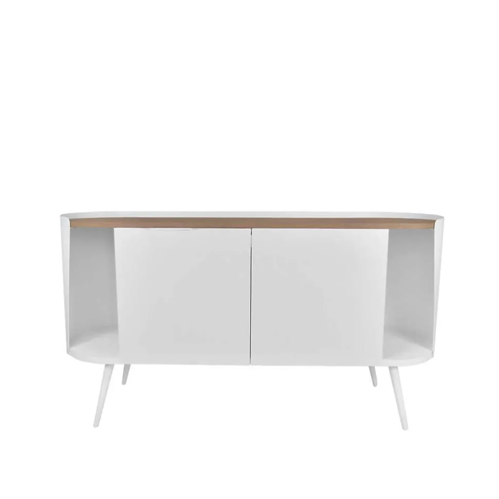 Design Stahl Sideboard in Weiß - Yunike