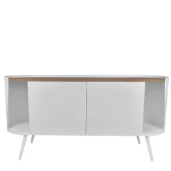 Design Stahl Sideboard in Weiß - Yunike