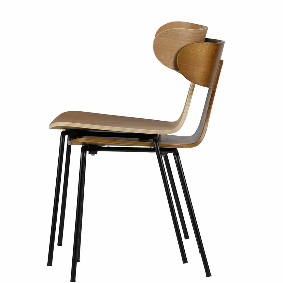 Design Stapelstuhl Set Gregoriana aus Schichtholz Esche (2er Set)