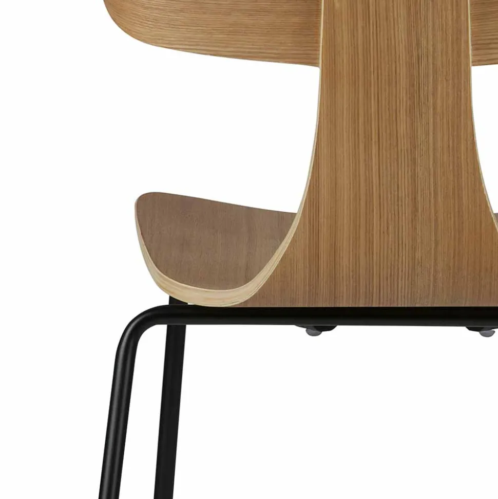 Design Stapelstuhl Set Gregoriana aus Schichtholz Esche (2er Set)