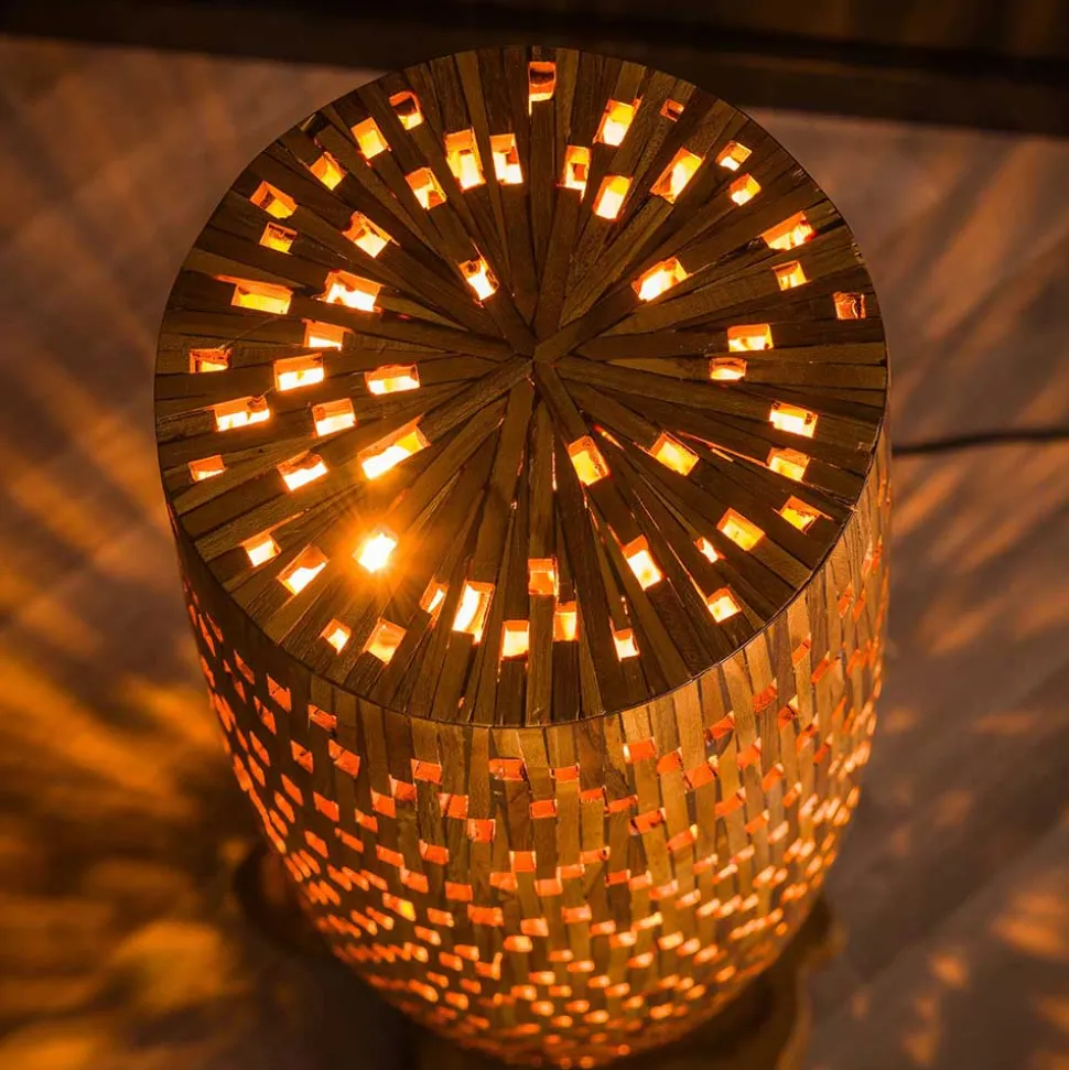 Design Stehleuchte aus Teak Massivholz - Niridena