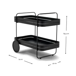 Design Teewagen in Graugrün - Ben
