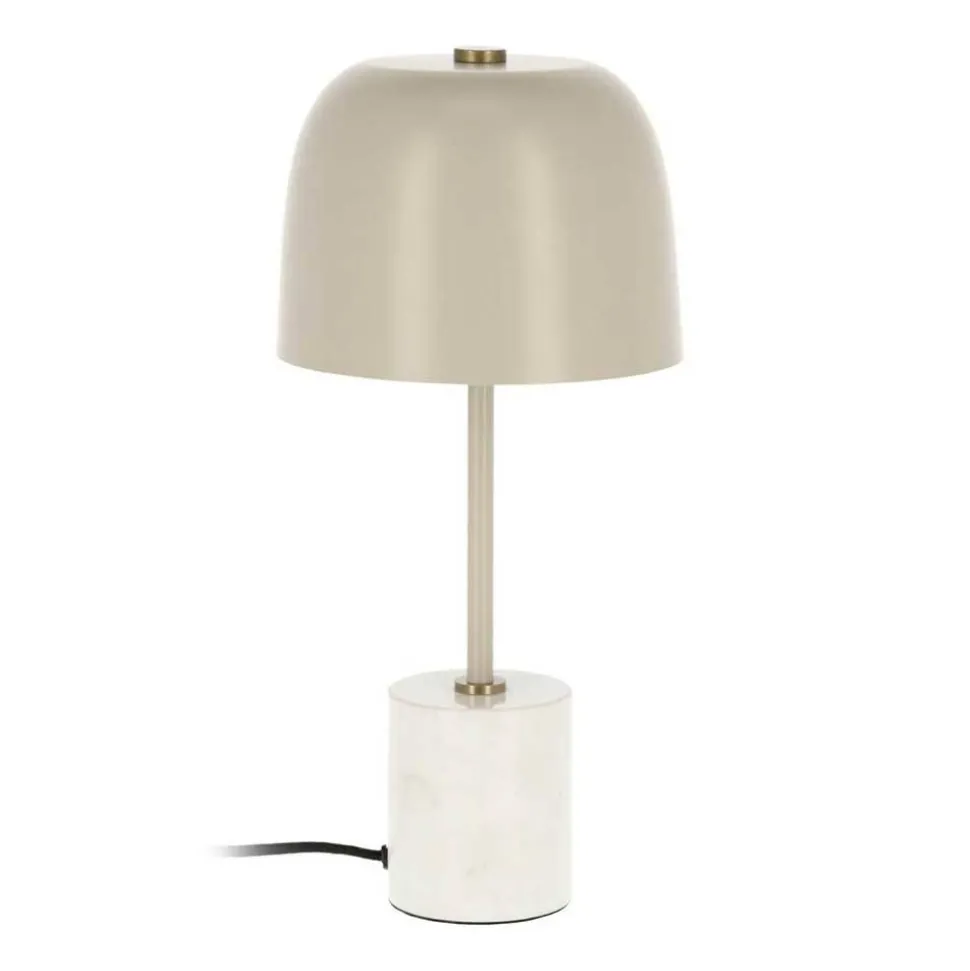 Design Tischleuchte in Beige Metall - Cemzaja