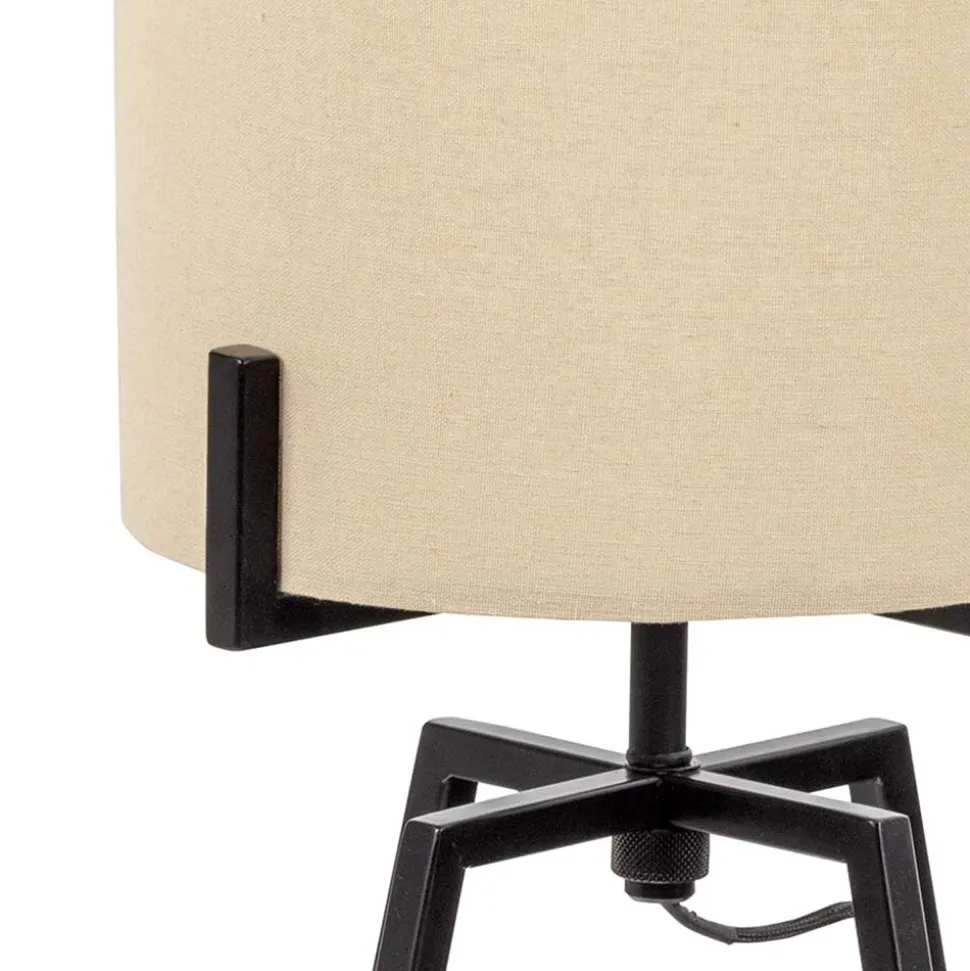 Design Tischleuchten in Beige Stoff - Megana (2er Set)