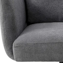 Design Tischsessel in Grau - drehbar - Portland S (2er Set)