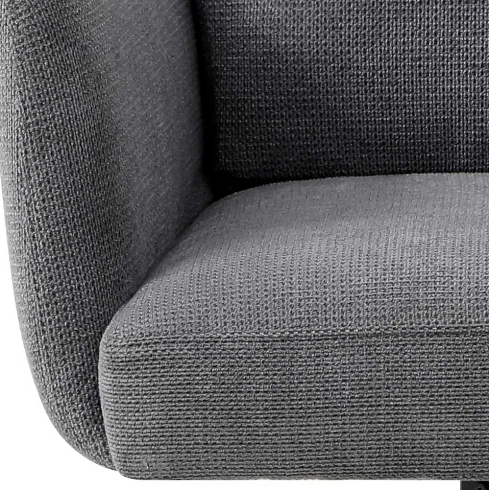 Design Tischsessel in Grau - drehbar - Portland S (2er Set)