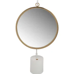 Design Tischspiegel in Weiß mit Gold - Tihano