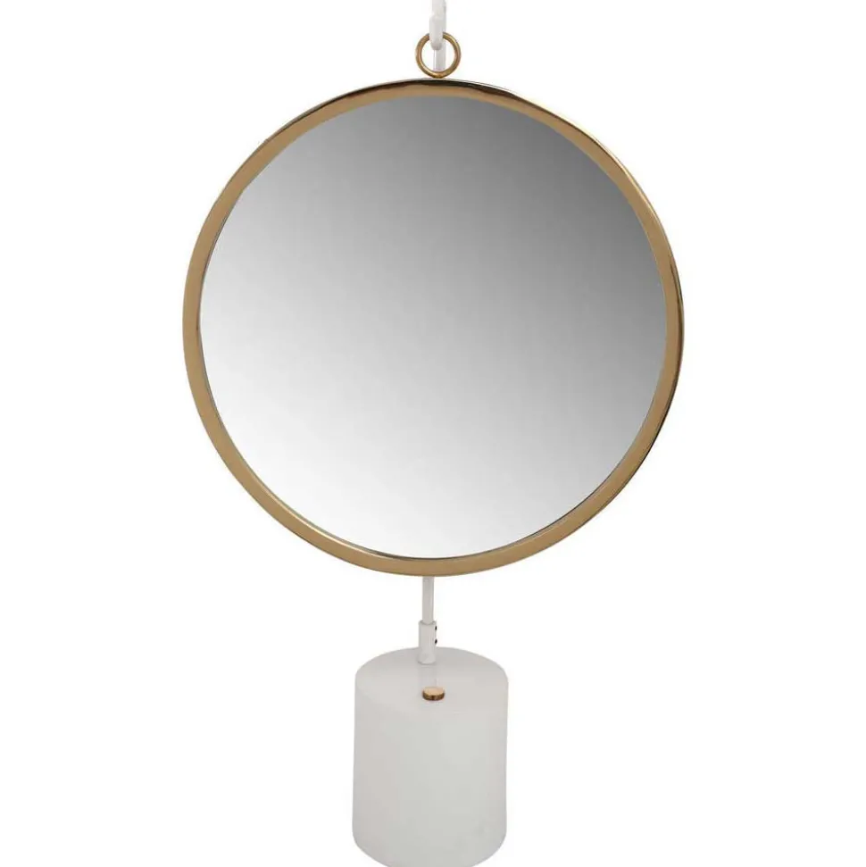 Design Tischspiegel in Weiß mit Gold - Tihano