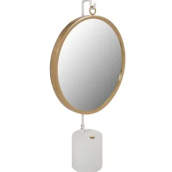 Design Tischspiegel in Weiß mit Gold - Tihano