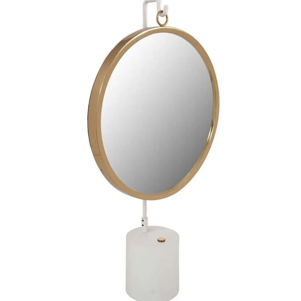 Design Tischspiegel in Weiß mit Gold - Tihano