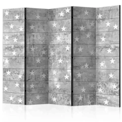 Design Trennwand Weiße Sterne & Beton - Still