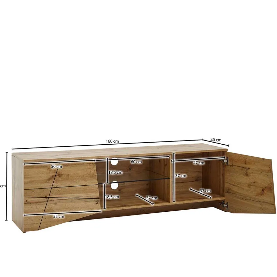 Design TV Board in Eiche Optik - Senba