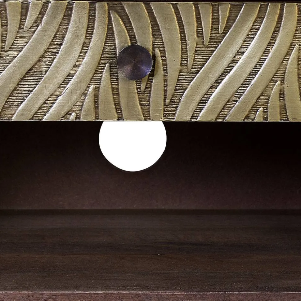 Design TV Kommode aus Mangoholz und Metall - Filurina