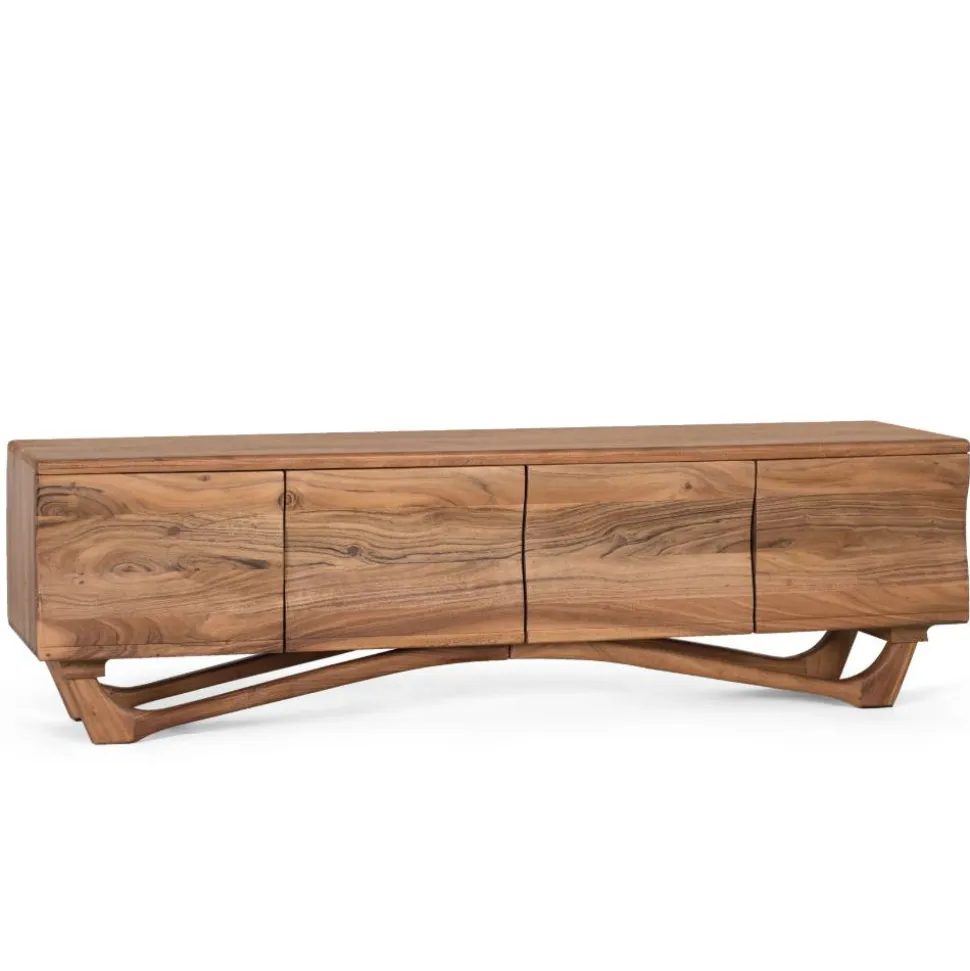Design TV Lowboard aus Akazie Massivholz - Endra