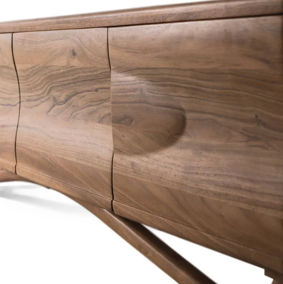 Design TV Lowboard aus Akazie Massivholz - Endra