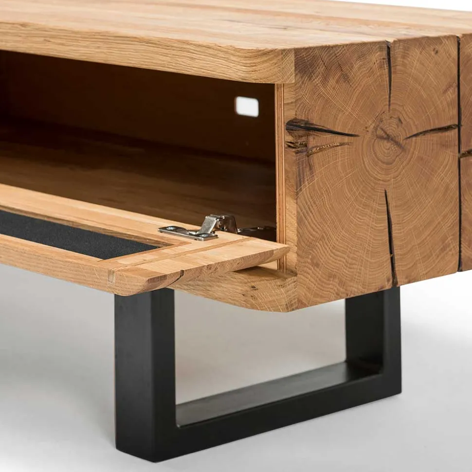 Design TV Lowboard aus Eiche gebürstet & geölt - Ventida