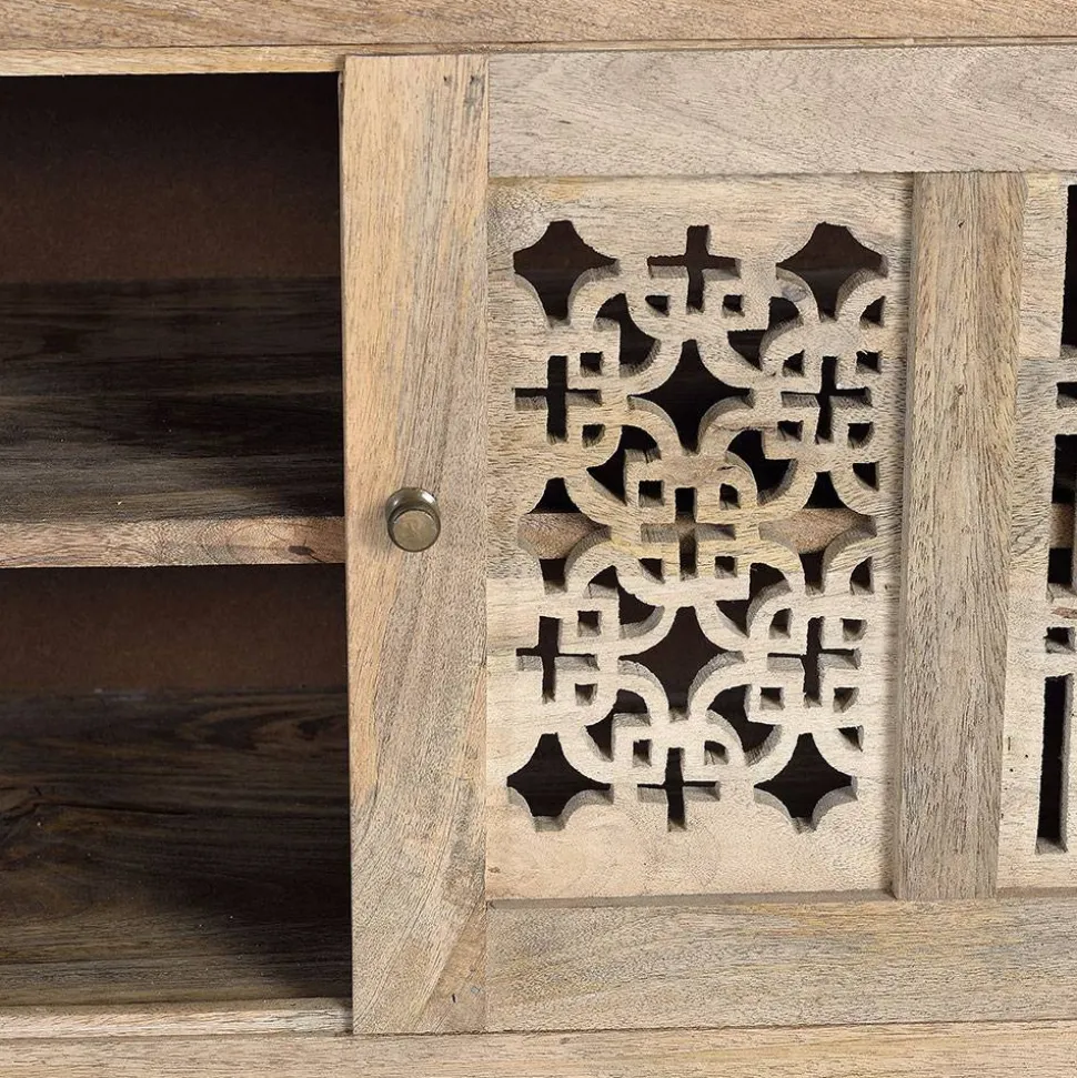 Design TV Lowboard aus Mangobaum Massivholz - Valuta