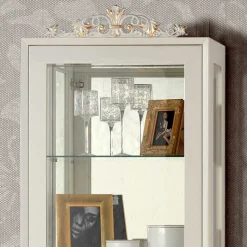 Design TV Wand in Weiß & Gold - Valganios (vierteilig)