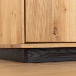 Design TV-Lowboard aus Eiche mit Glas - Masicuri