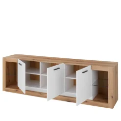 Design TV-Lowboard mit vier offenen Fächern - Adejano