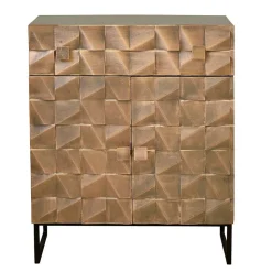 Design Vertiko in Bronze und Mango Natur - Bensez