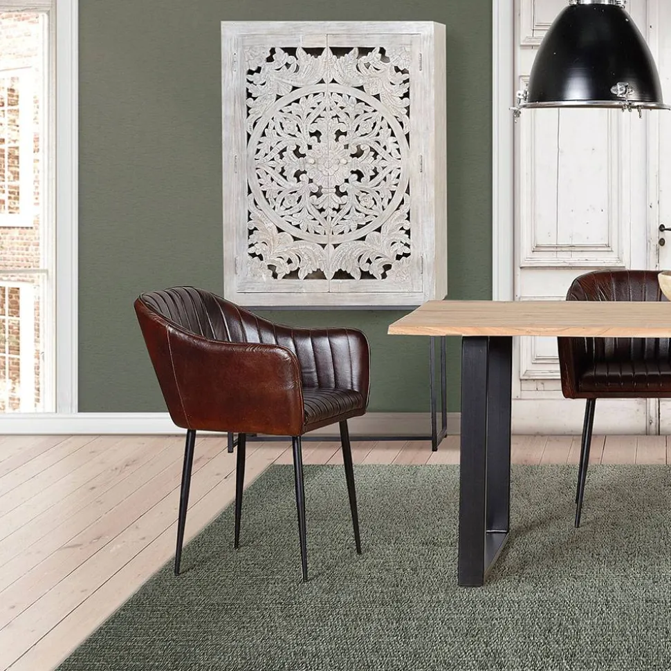 Design Vintageschrank in White Wash Mangoholz - Fudorus