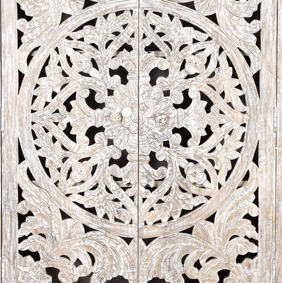 Design Vintageschrank in White Wash Mangoholz - Fudorus