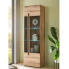 Design Vitrine in Holzoptik Eiche Natur - Brocus