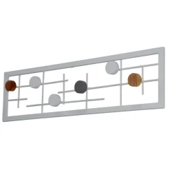 Design Wandgarderobe aus Metall und Holz - Laudion