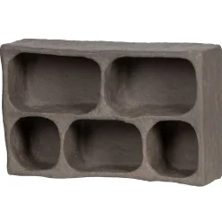 Design Wandregal in Grau aus Pappmaschee - Dattilo