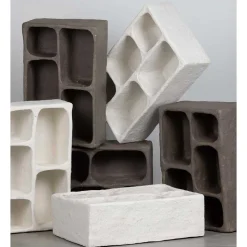 Design Wandregal in Grau aus Pappmaschee - Dattilo