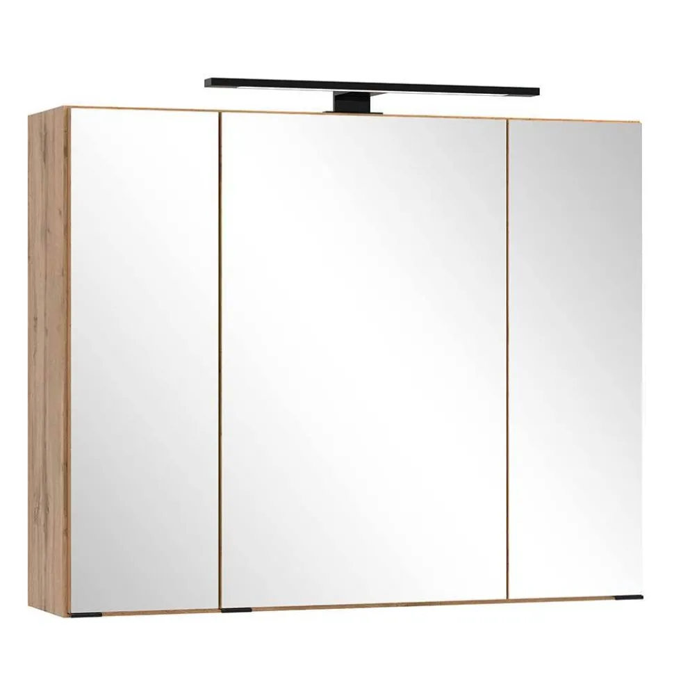 Design Waschtisch Set mit schwarzem Becken - Crystoga (zweiteilig)