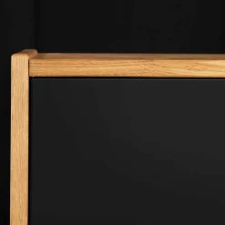 Design Wildeiche Bett & Nachttische - Olbysca (dreiteilig)