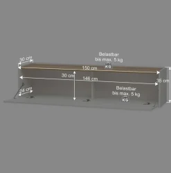 Design Wohnwand 350 cm breit - Nonessia I (dreiteilig)