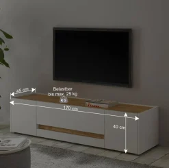 Design Wohnwand 270 cm breit - Nonessia (vierteilig)