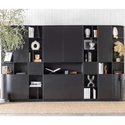 Design Wohnzimmerschrank links abgerundet - Niwidus