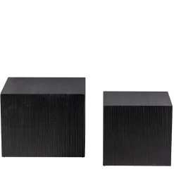 Design Zweisatz Beistelltisch in Schwarz - Canpur (zweiteilig)