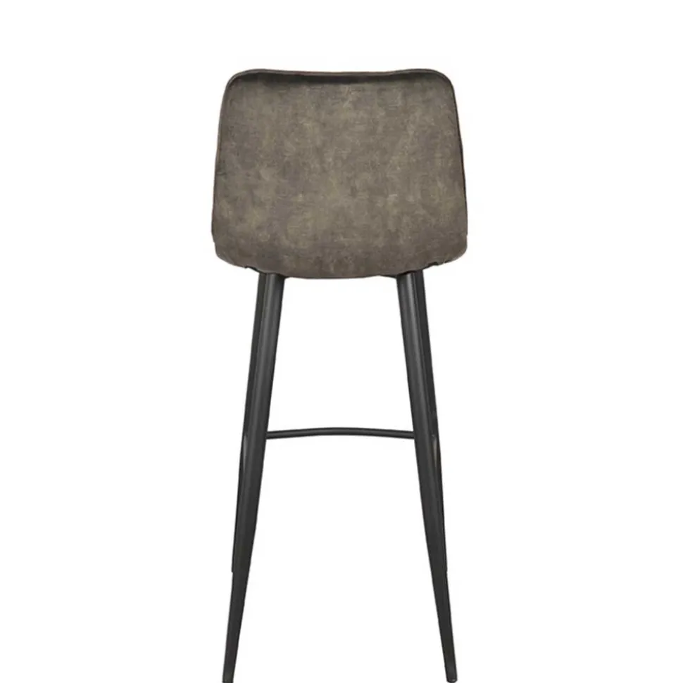 Design-Barstühle in Dunkelgrün Velours - Ciudada (2er Set)