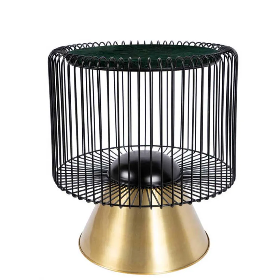 Design-Beistelltisch in Dunkelgrün Mamor - Troyesa