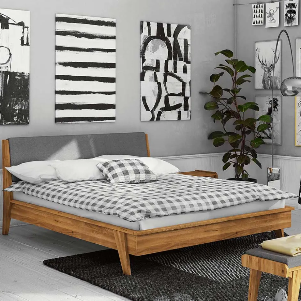 Designbett aus Holz Wildeiche - Hardus