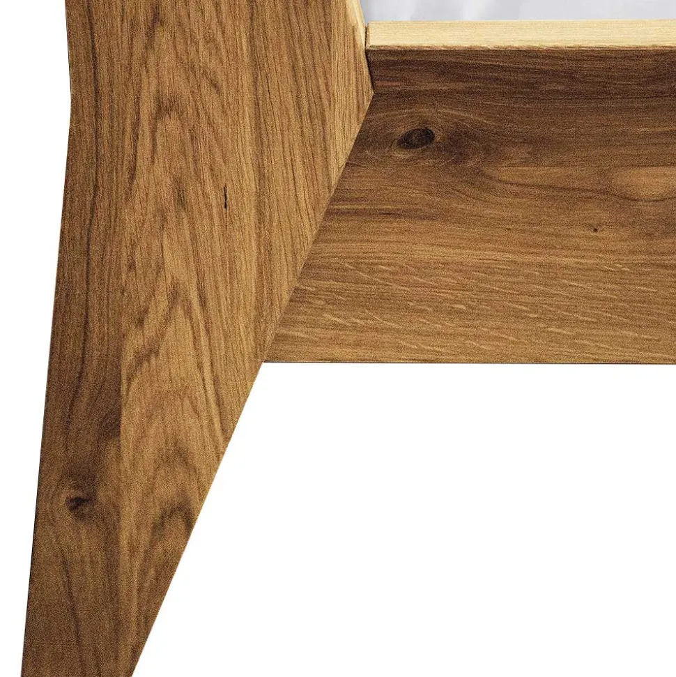 Designbett aus Holz Wildeiche - Hardus