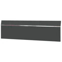 Designbett in Dunkelgrau mit Chrom - Bambina