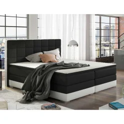 Designbett in Schwarzbraun und Weiß - Crocodile