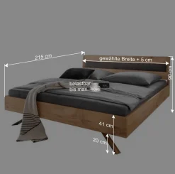 Designbett in Wildeiche - Mutsu