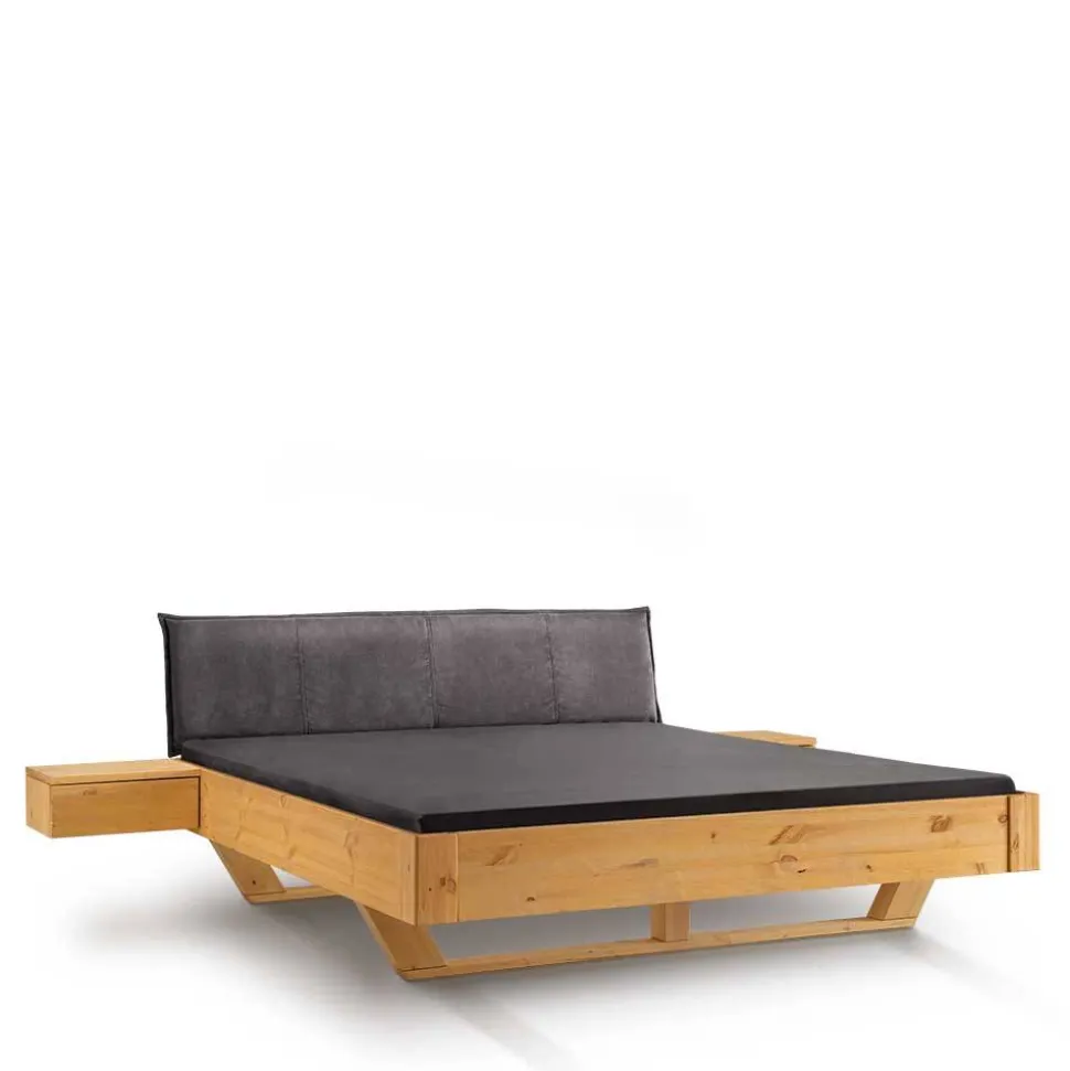Designbett mit Holzkufen aus Kiefer gelaugt - Ravilon